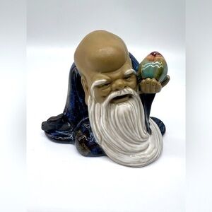 Shiwan Mudman Chinese Shou Xing God of Longevity statue